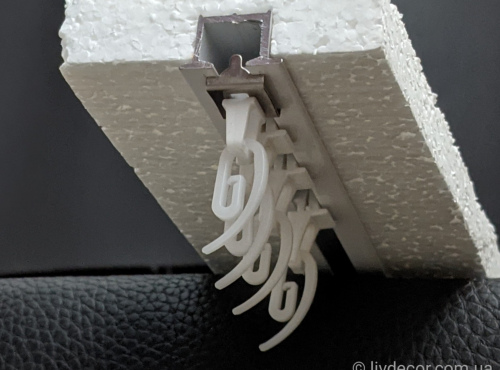 Карниз KS-1 Прихованого монтажу білий (1-ряд) алюмінієвий (укомплектований)