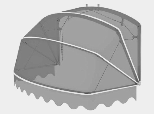 Маркіза ковшова напівкругла k130
