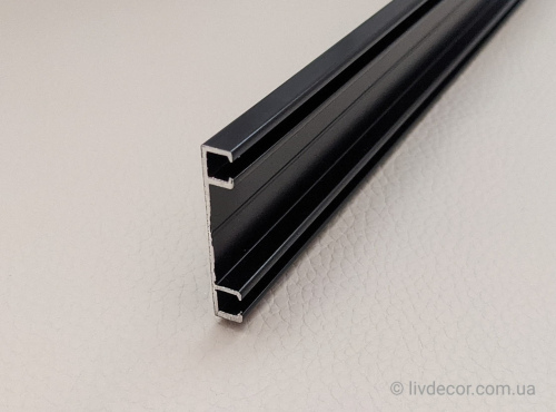 Профіль EUROSLIM 7мм (2-ряд) Чорний алюмінієвий